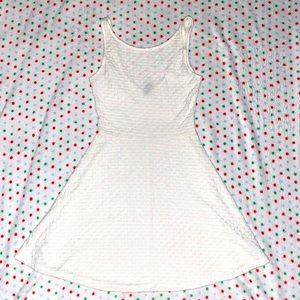 DIVIDED TEXTURED SKATER DRESS